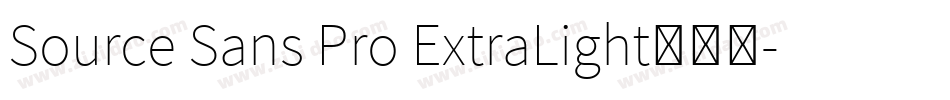 Source Sans Pro ExtraLight手机版字体转换
